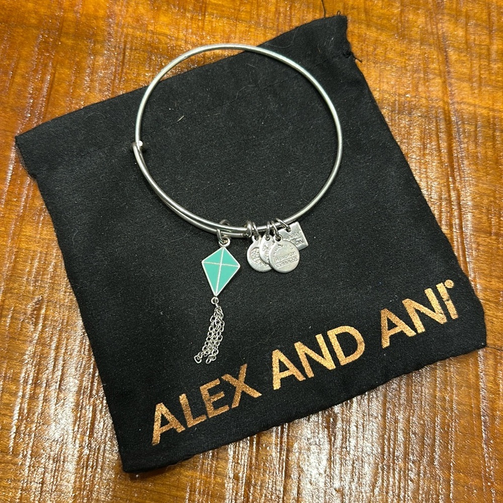 Alex and Ani silver kite bangle “inspiration in flight”